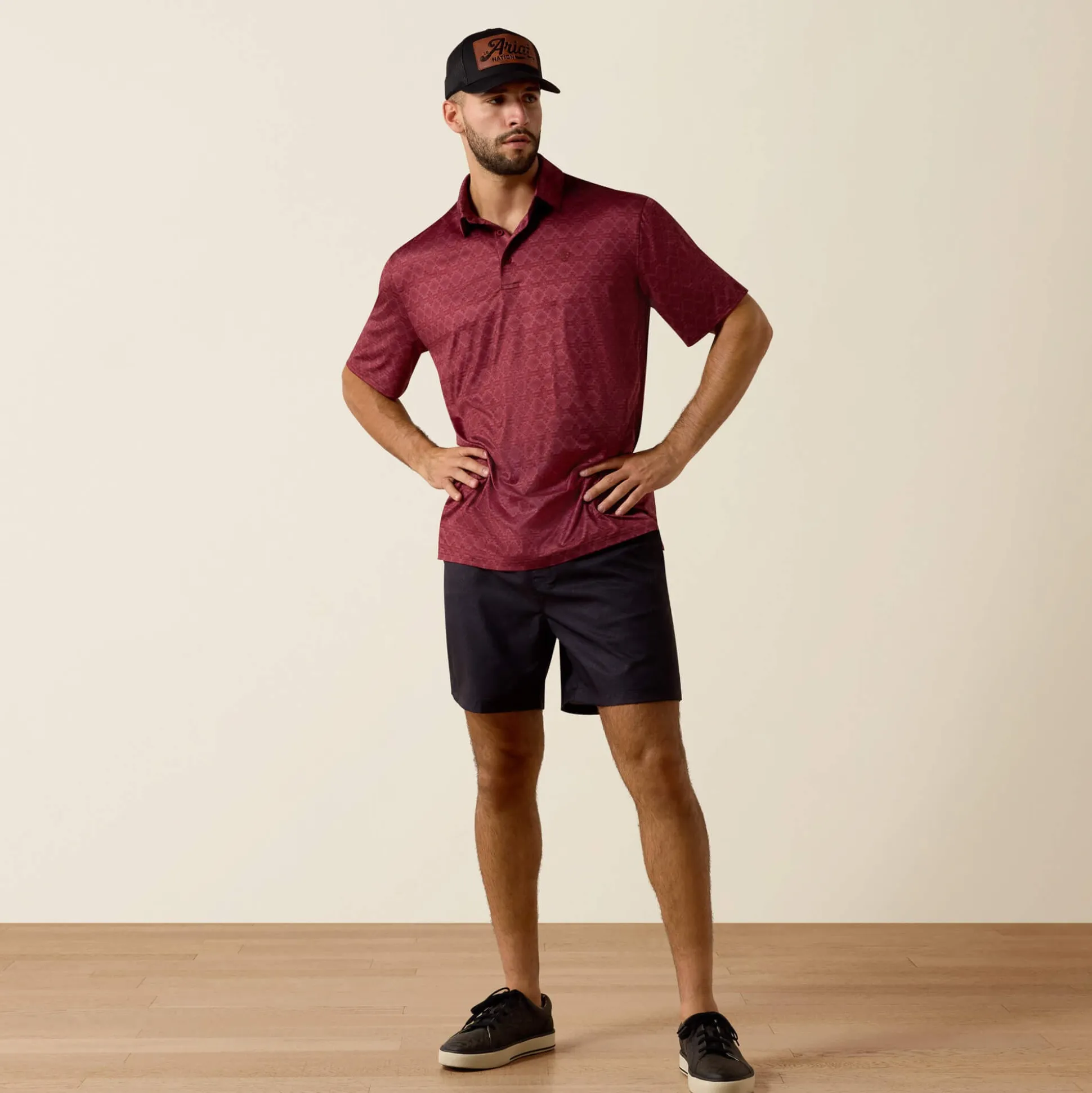 All Over Print Heathered Classic Fit Polo