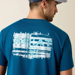 Ariat Liquid Stamp Flag Classic Fit T-Shirt