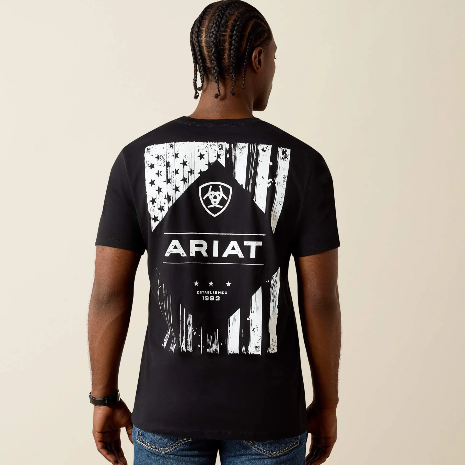 Ariat Wooden Diamond Flag Classic Fit T-Shirt