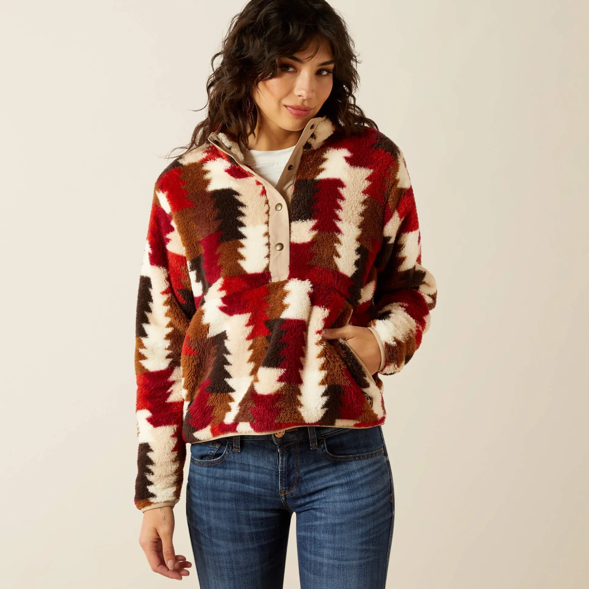 Berber Snap Front Sweatshirt