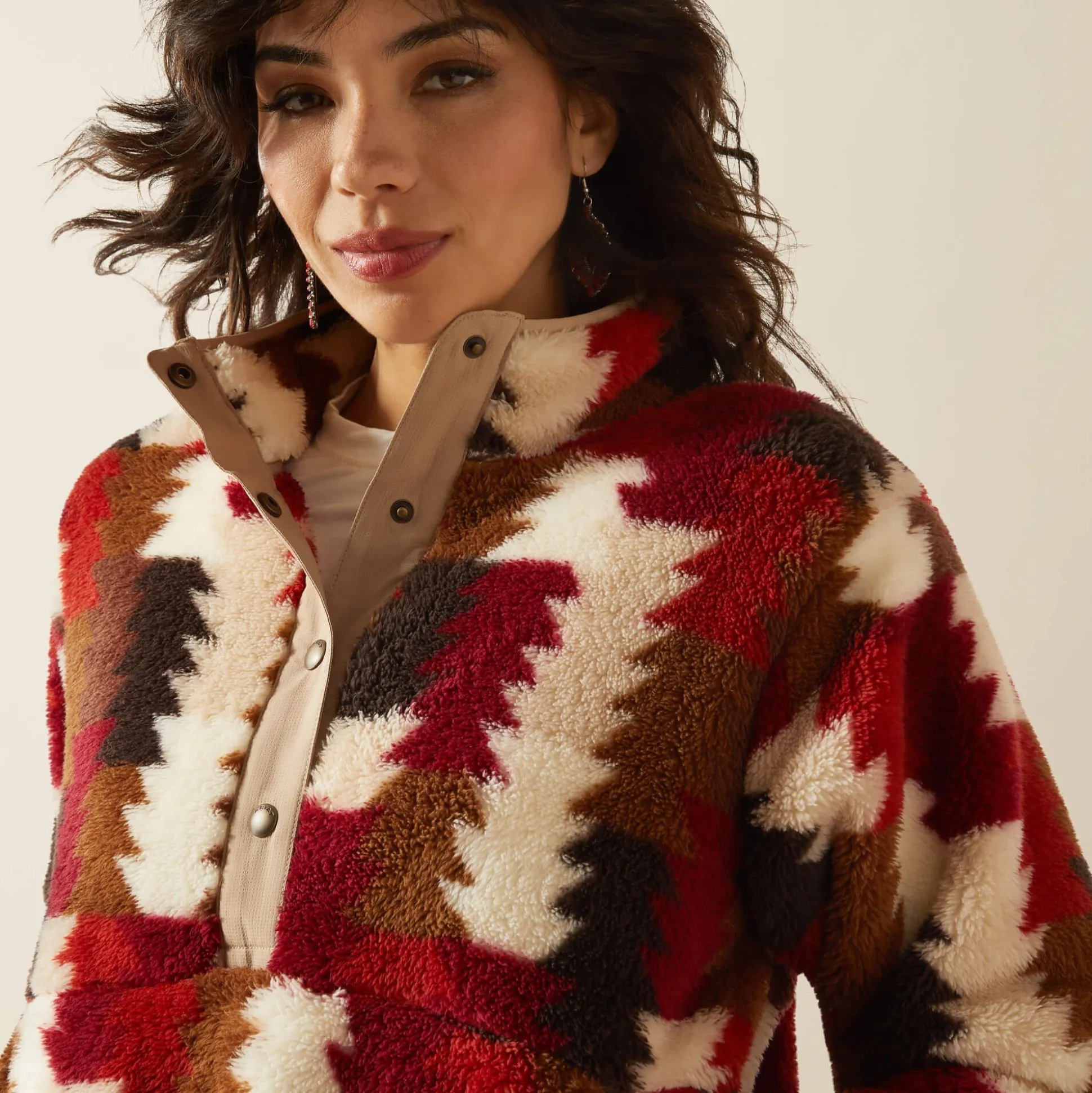 Berber Snap Front Sweatshirt