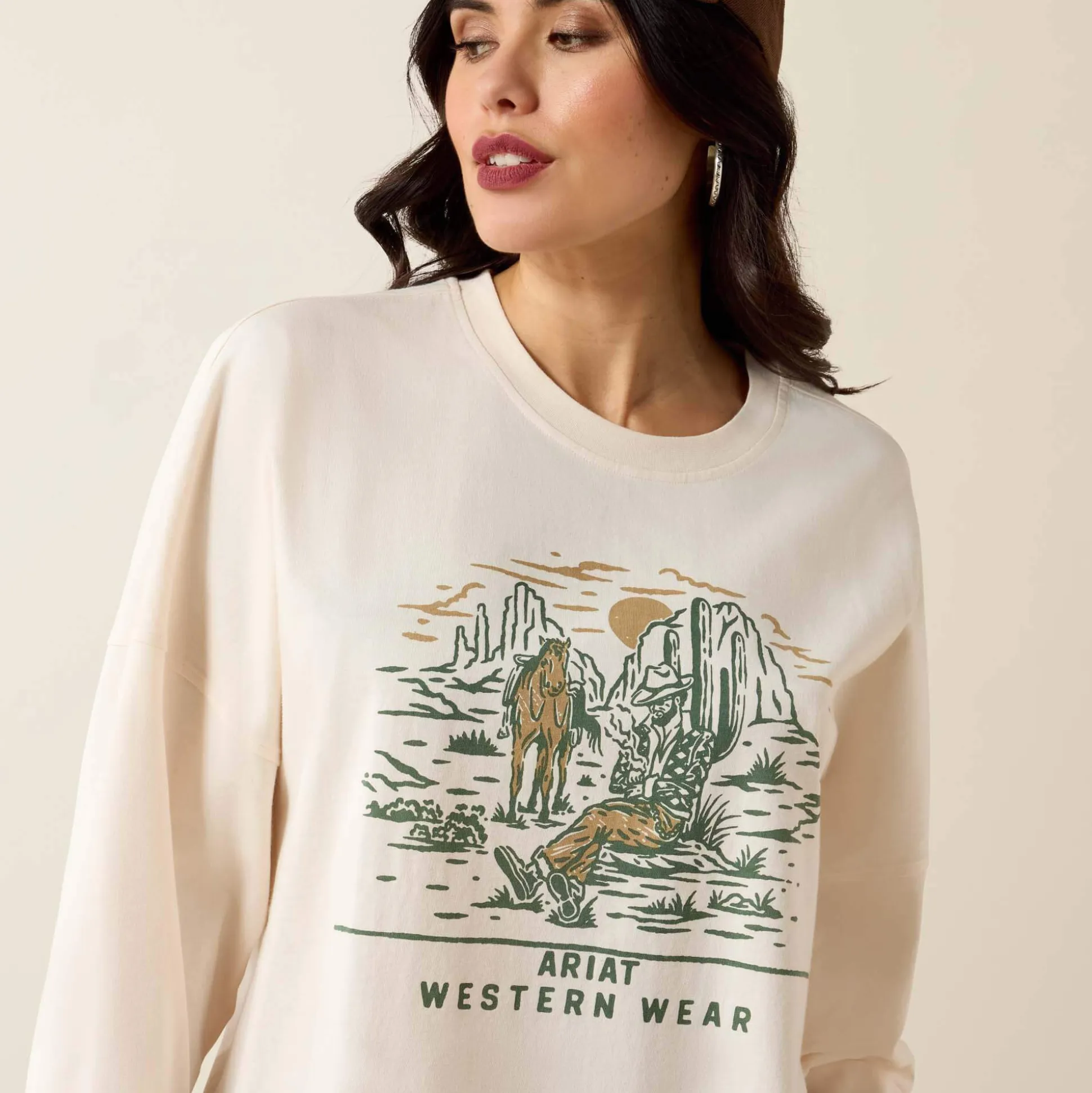 Canvas Oversized Long Sleeve T-Shirt