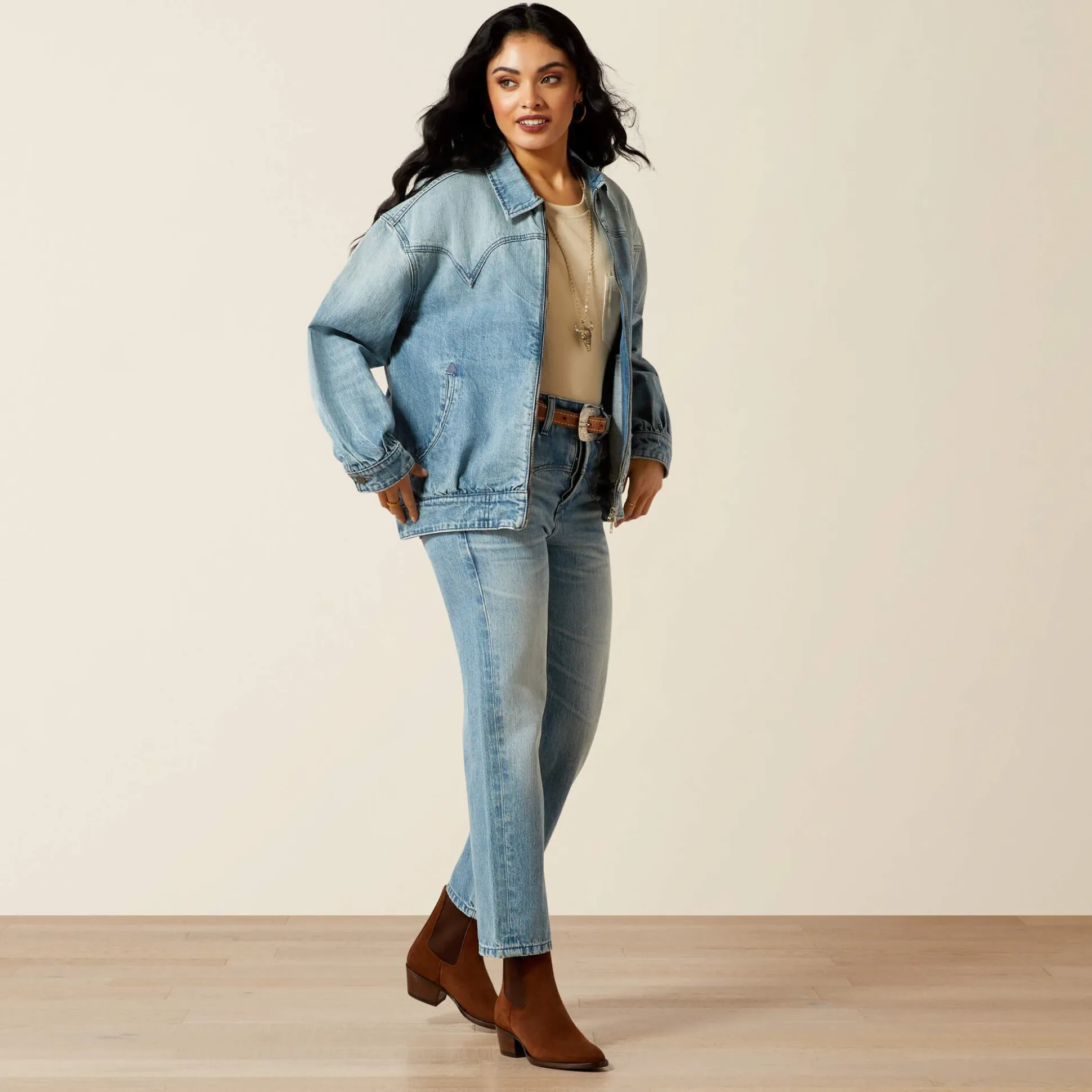 Cheyenne Denim Bomber Jacket