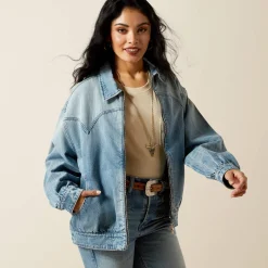 Cheyenne Denim Bomber Jacket