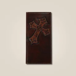 Cross embossed rodeo wallet