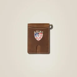 Flag Shield Clip Wallet