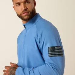 FR Combat Stretch Patriot 1/4 Zip Work Shirt