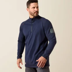FR Combat Stretch Patriot 1/4 Zip Work Shirt