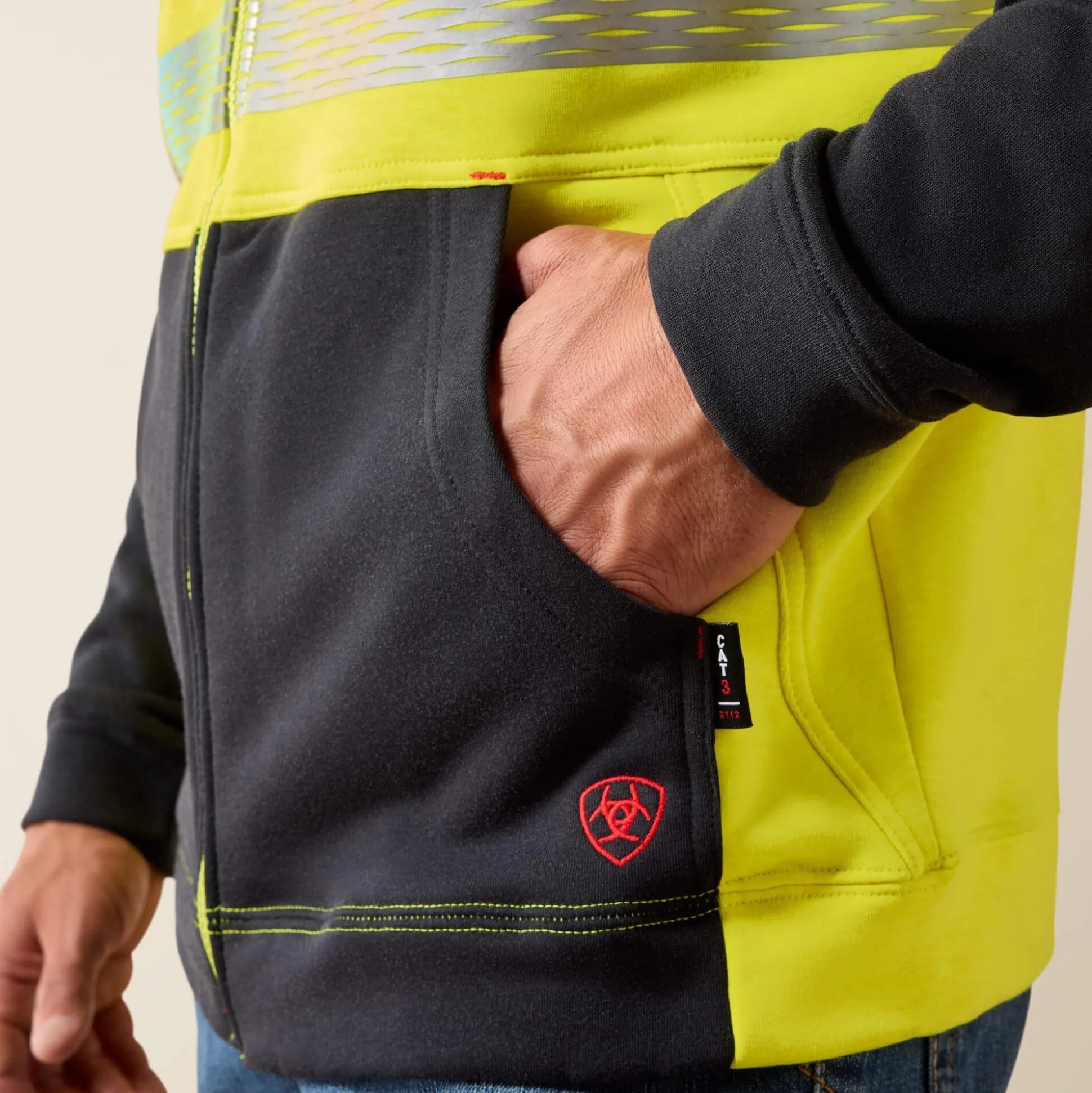 FR Hi-Vis Full Zip Hoodie