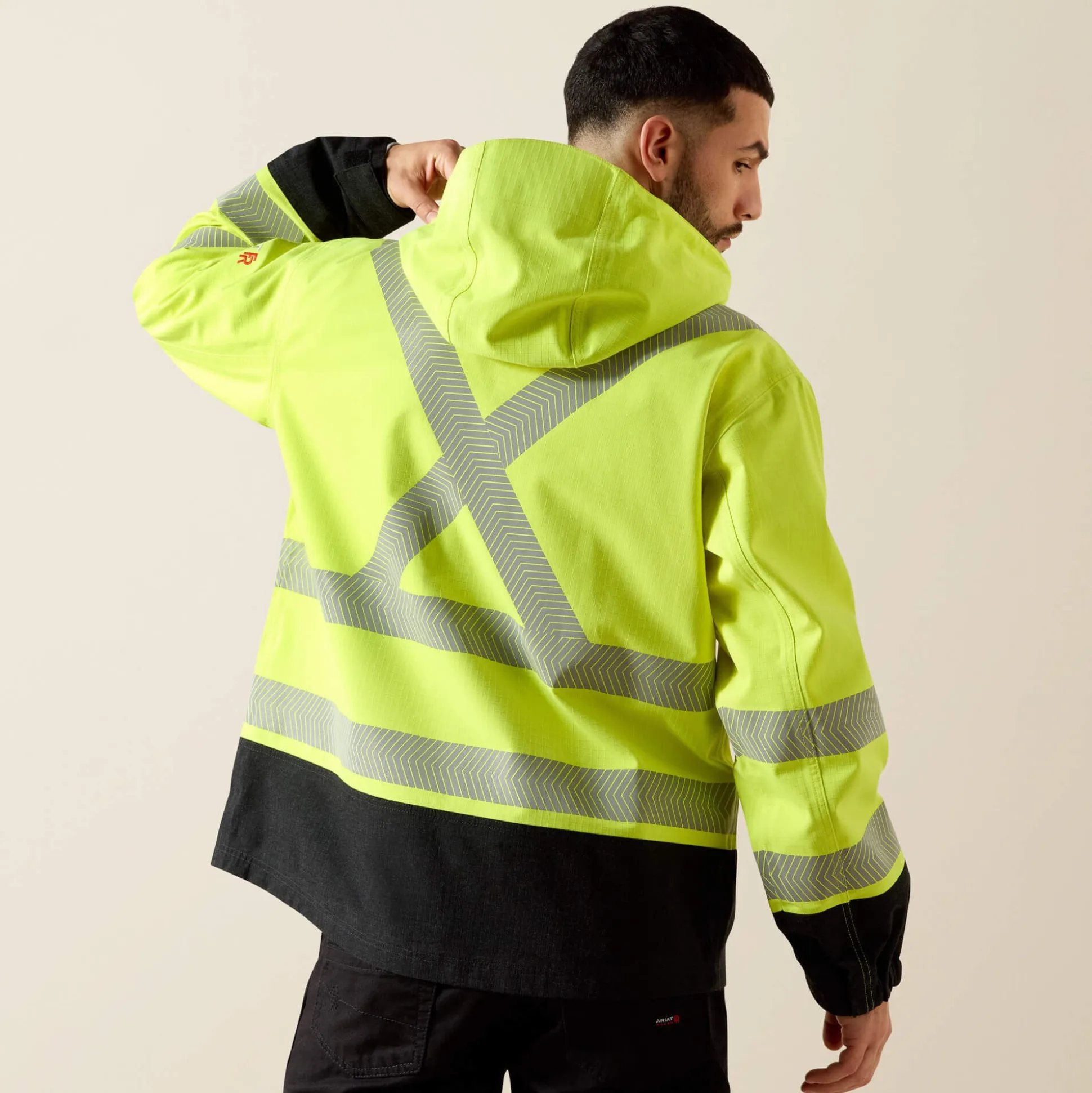 FR Hi-Vis Hooded Waterproof Jacket
