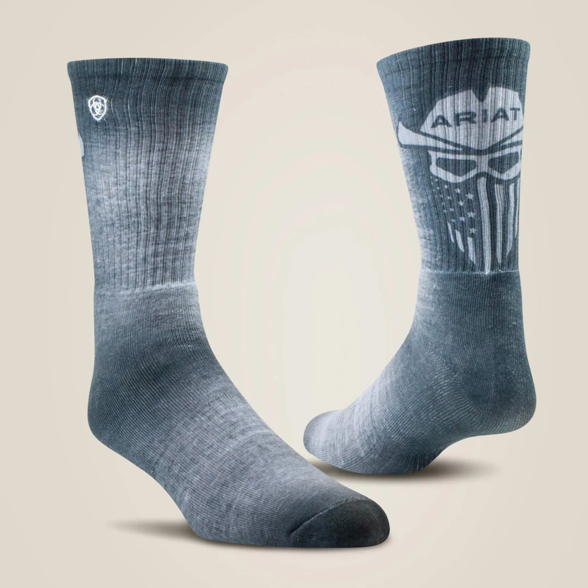 Incognito Graphic Crew Work Sock 2 Pair Multi Color Pack