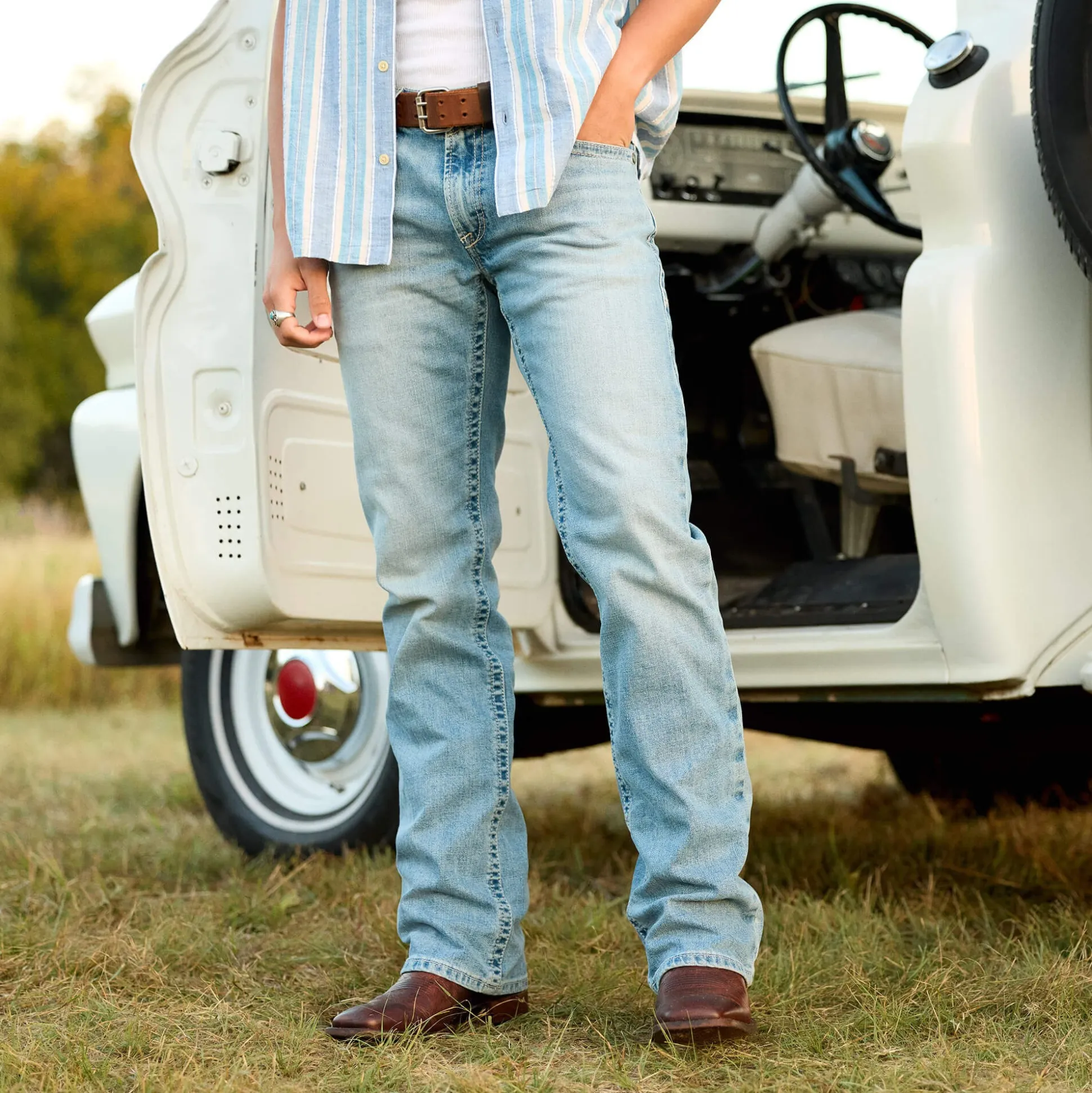 M4 Relaxed Gus Boot Cut Jeans