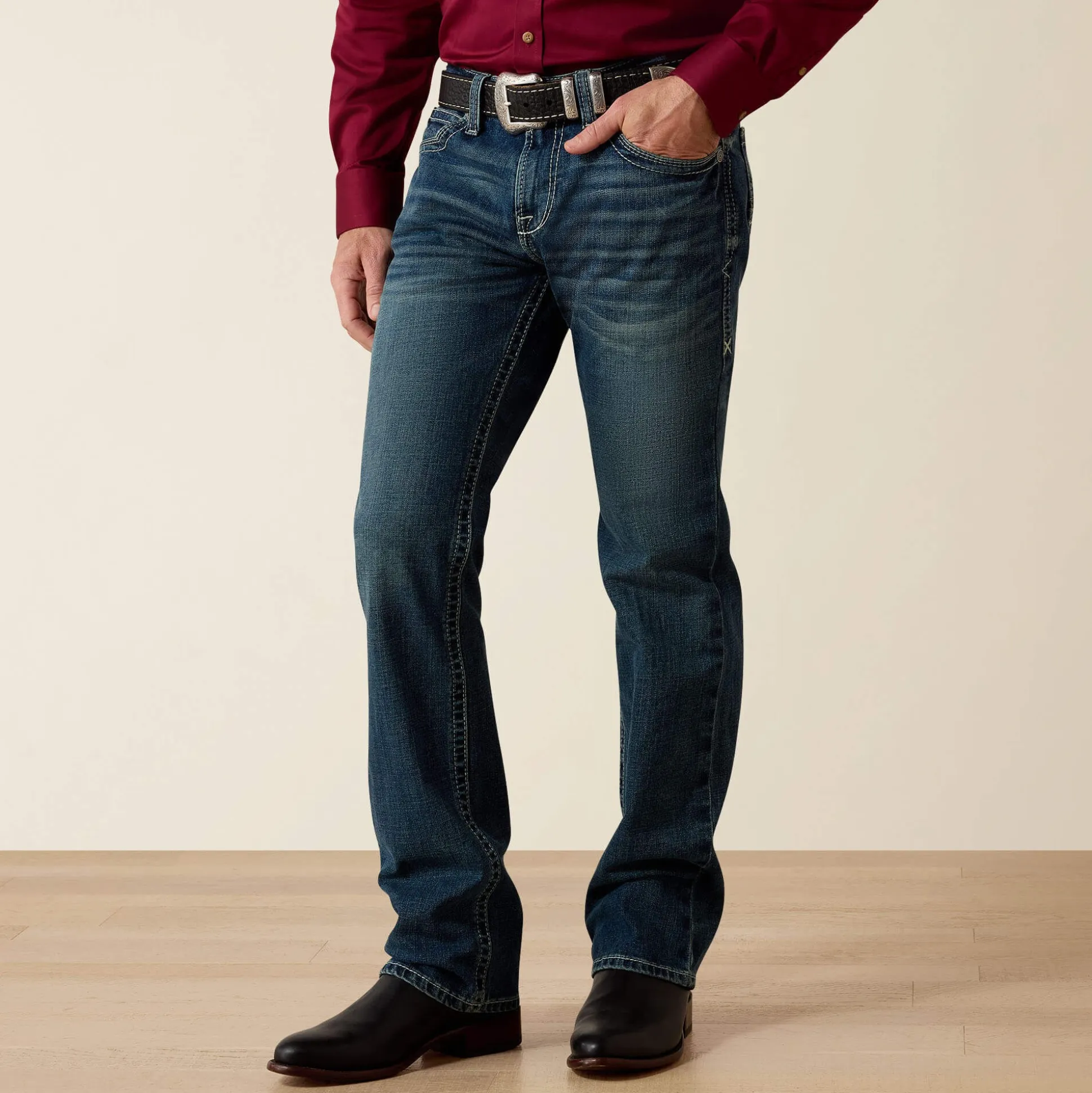 M7 Rocker Stretch Coltrane Stackable Straight Leg Jean