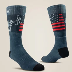 Patriot Country Graphic Crew Sock 2 Pair Multi Color Pack