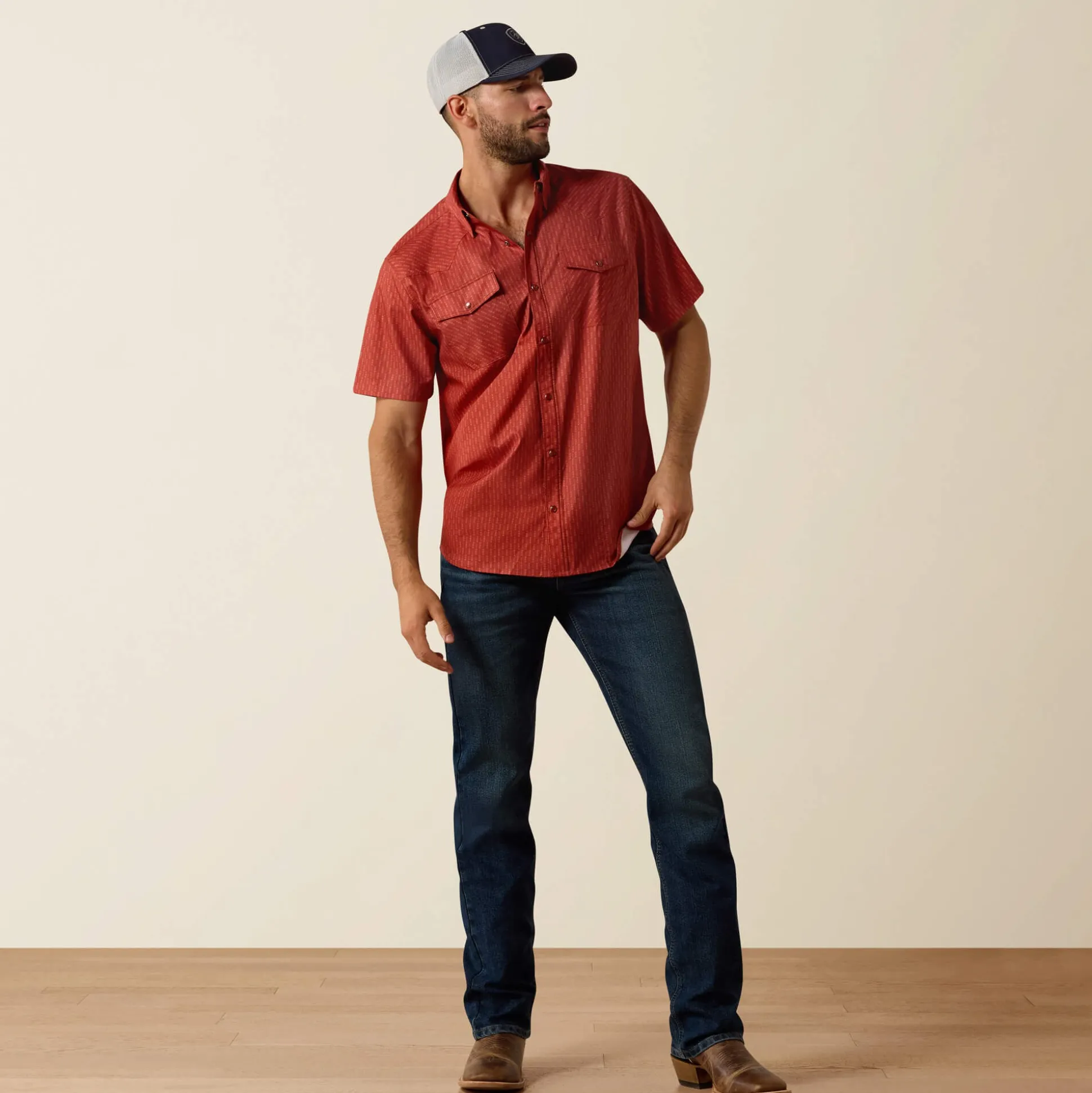 Printed VentTEK Western Fitted Snap Shirt