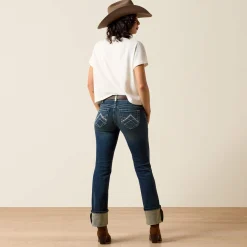 R.E.A.L. Mid Rise Stretch Icon Stackable Straight Leg Jean