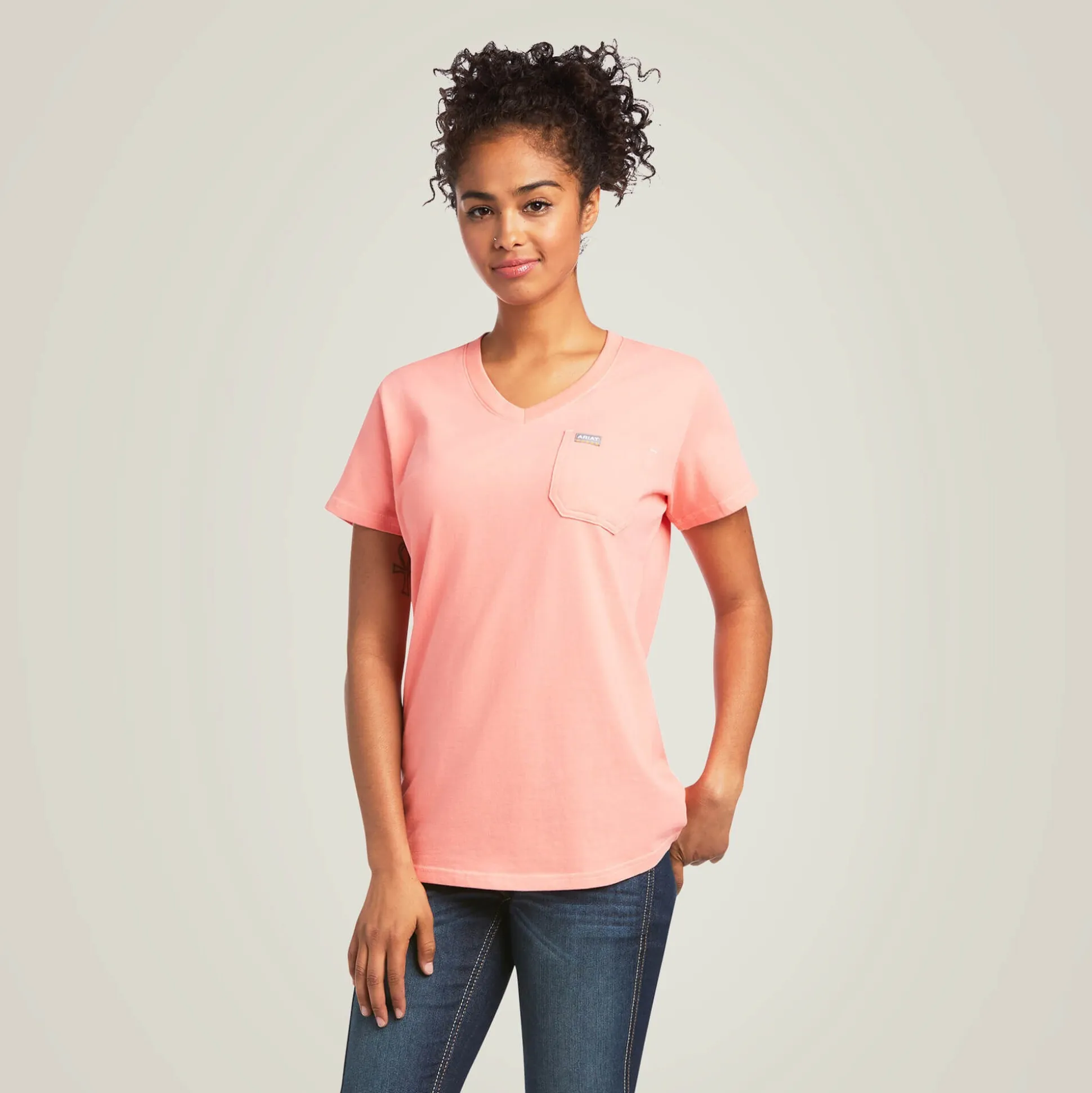 Rebar Cotton Strong V-Neck T-Shirt
