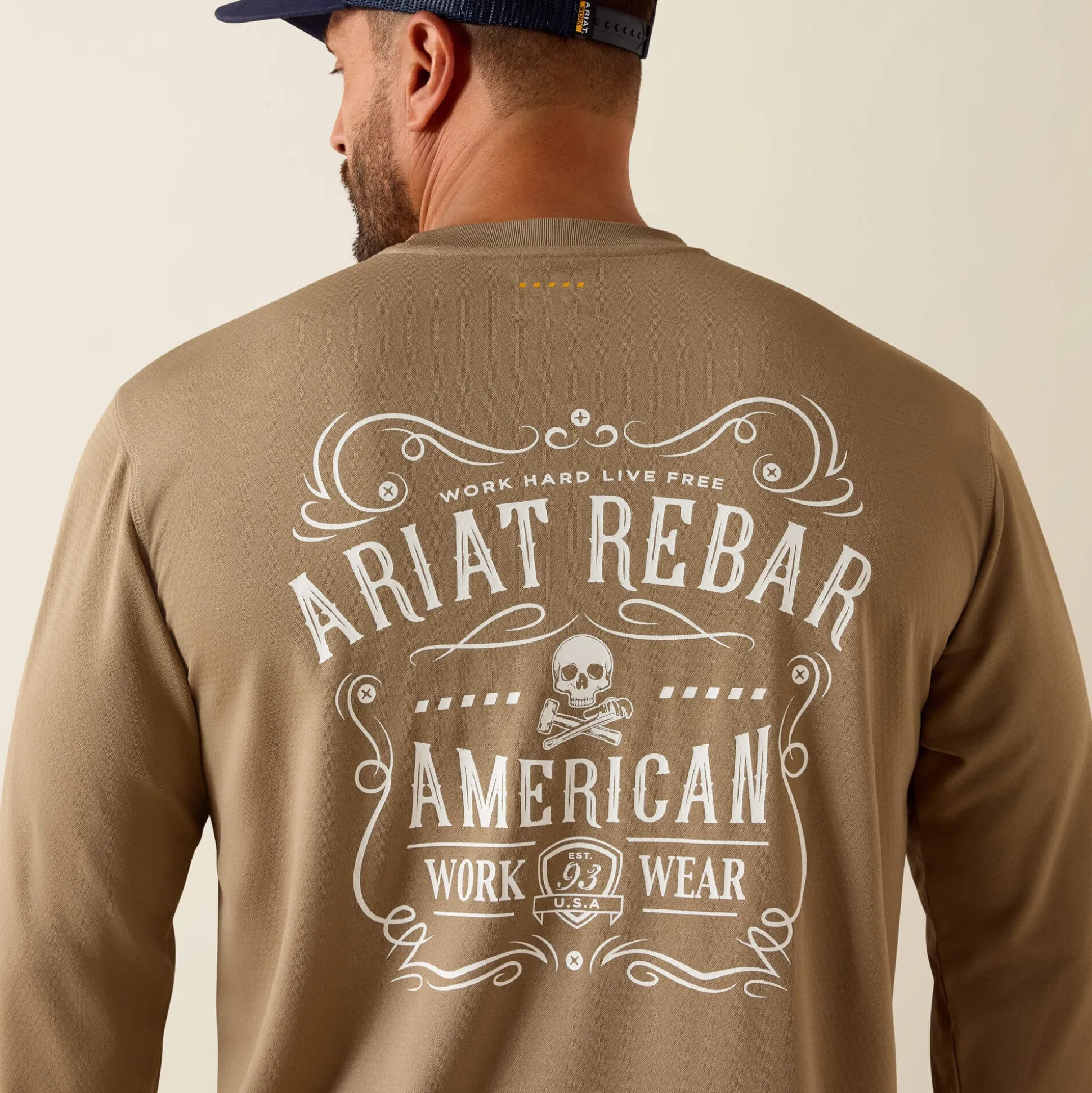 Rebar Heat Fighter Label Long Sleeve T-Shirt