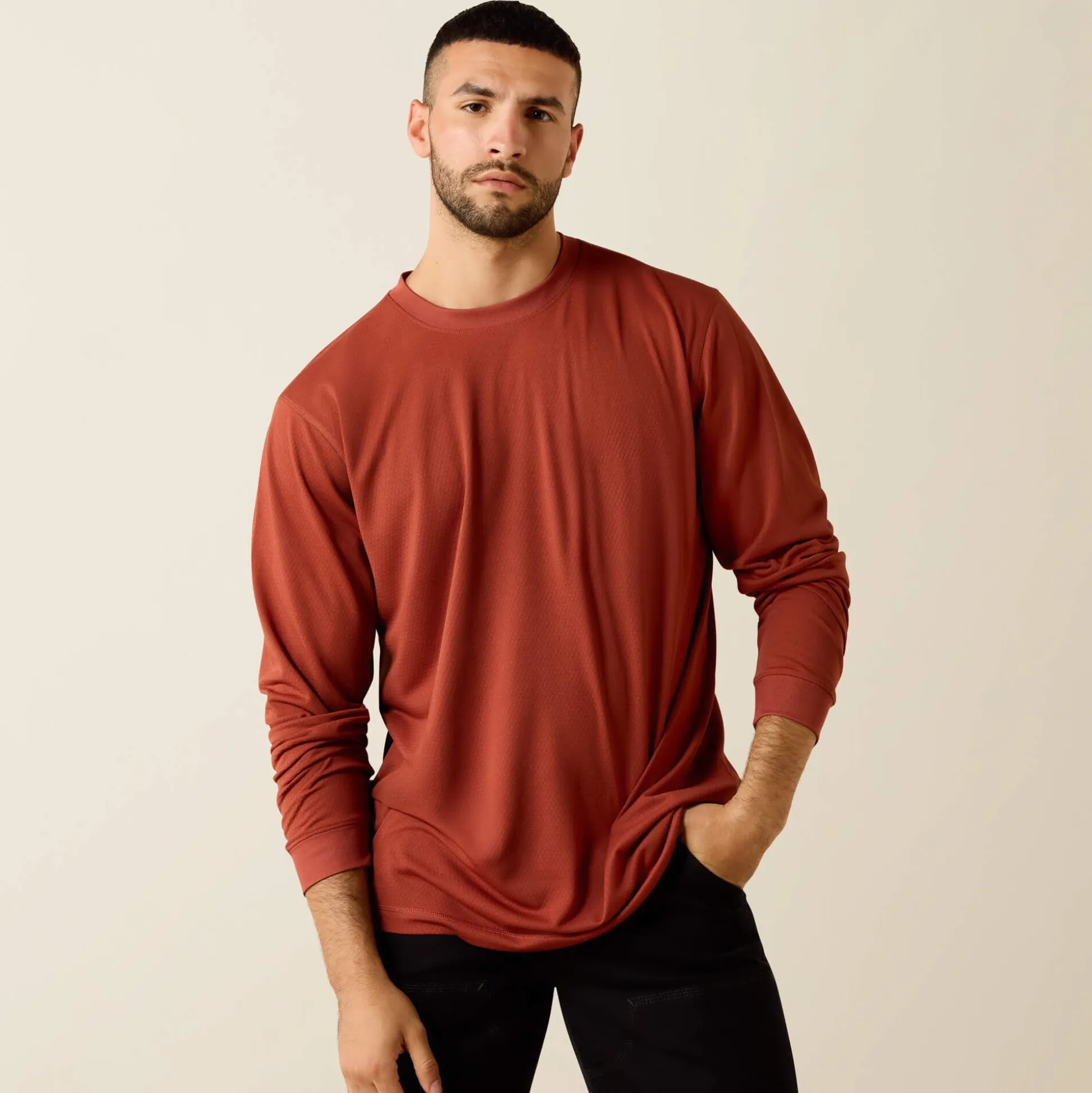 Rebar Heat Fighter Label Long Sleeve T-Shirt