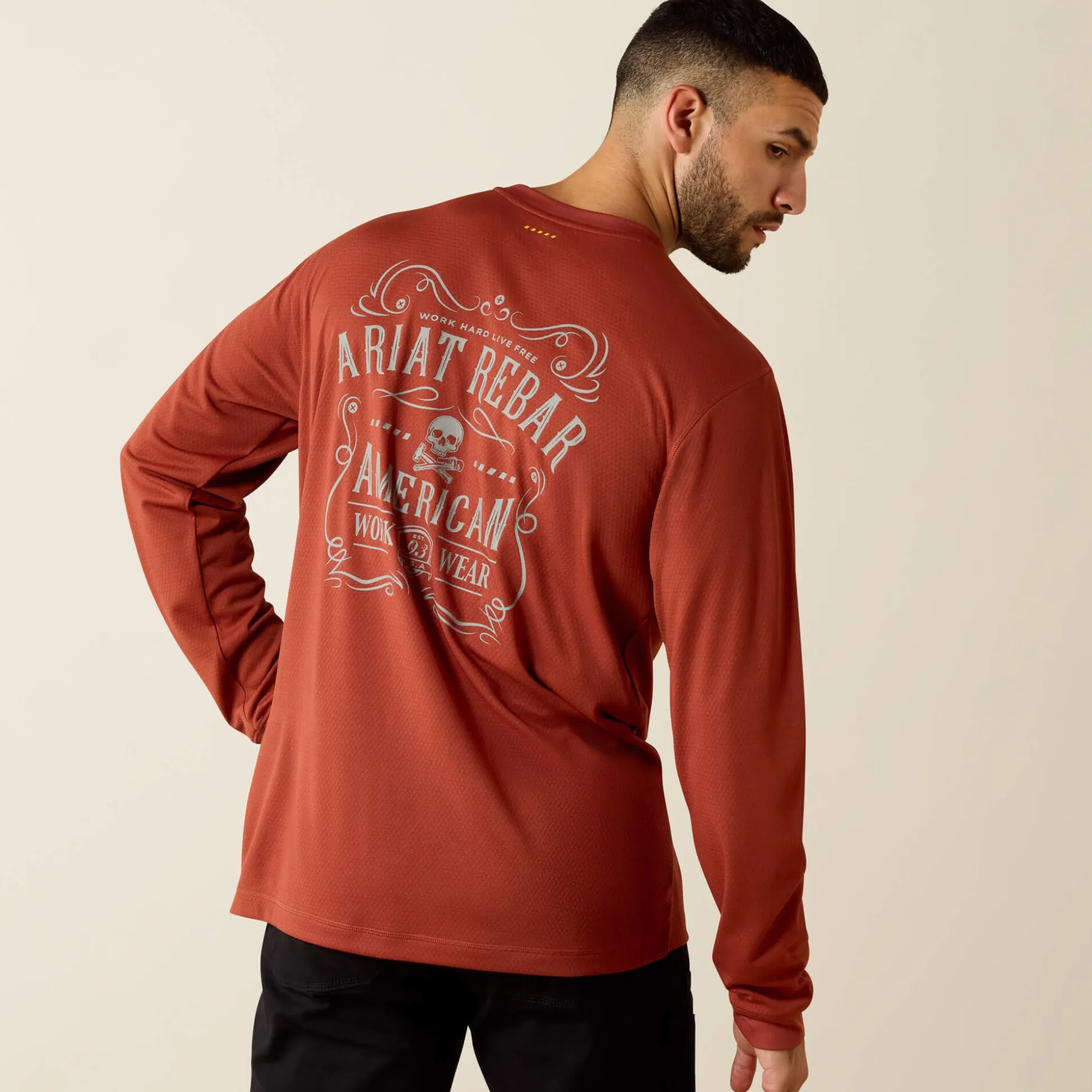 Rebar Heat Fighter Label Long Sleeve T-Shirt