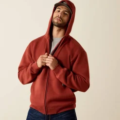 Rebar Lightweight Label Full Zip Hoodie