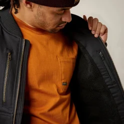 Rebar Stretch Canvas Bomber Jacket