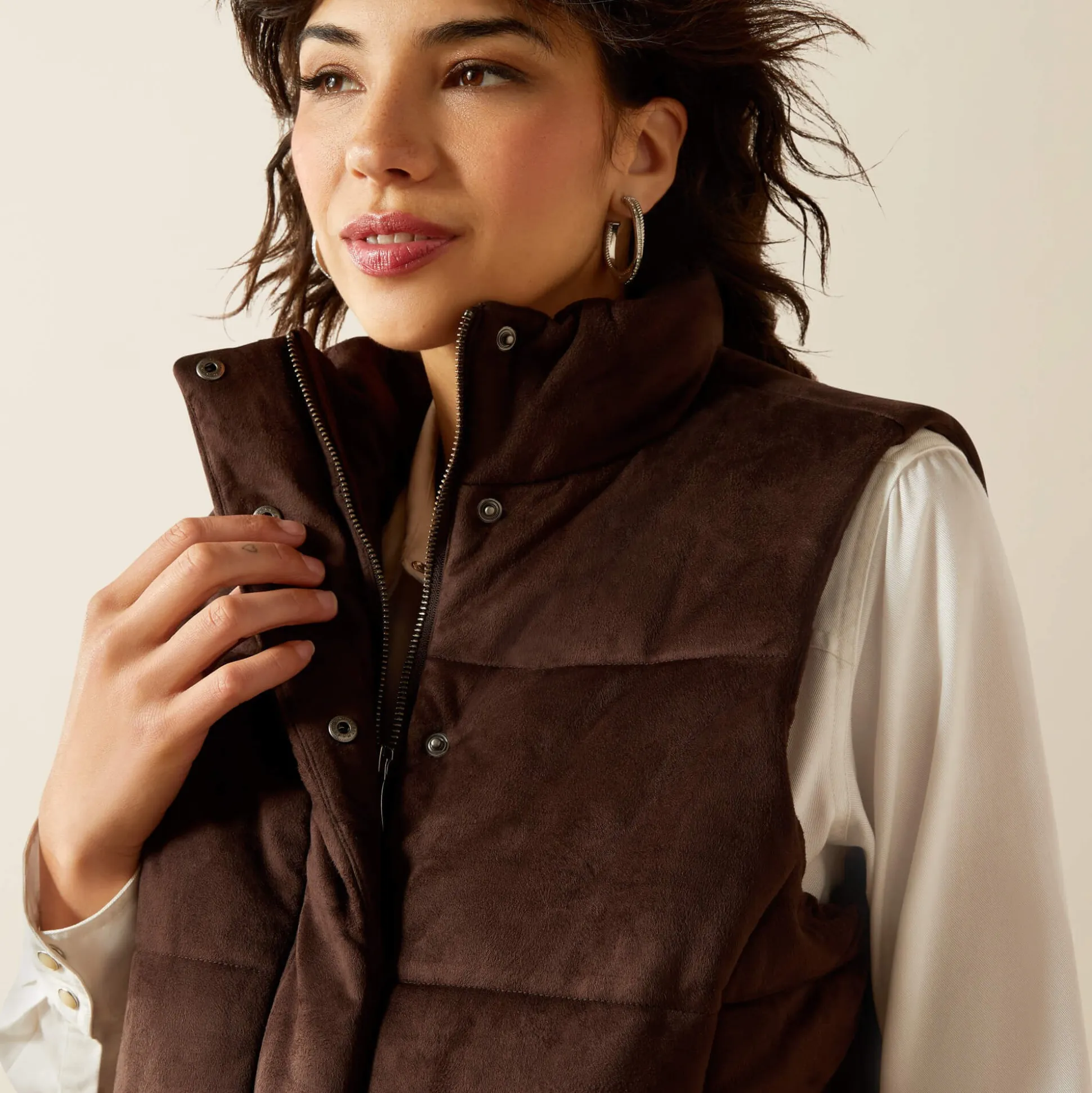 Swirls Faux Leather Vest