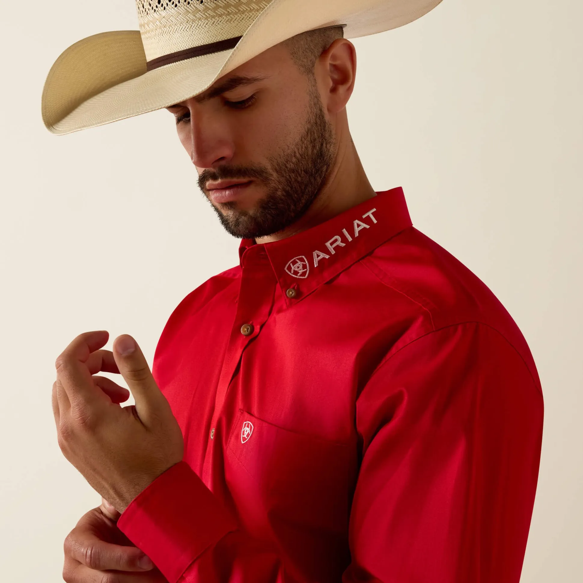 Team Logo Lightweight Twill Fitted Shirt
