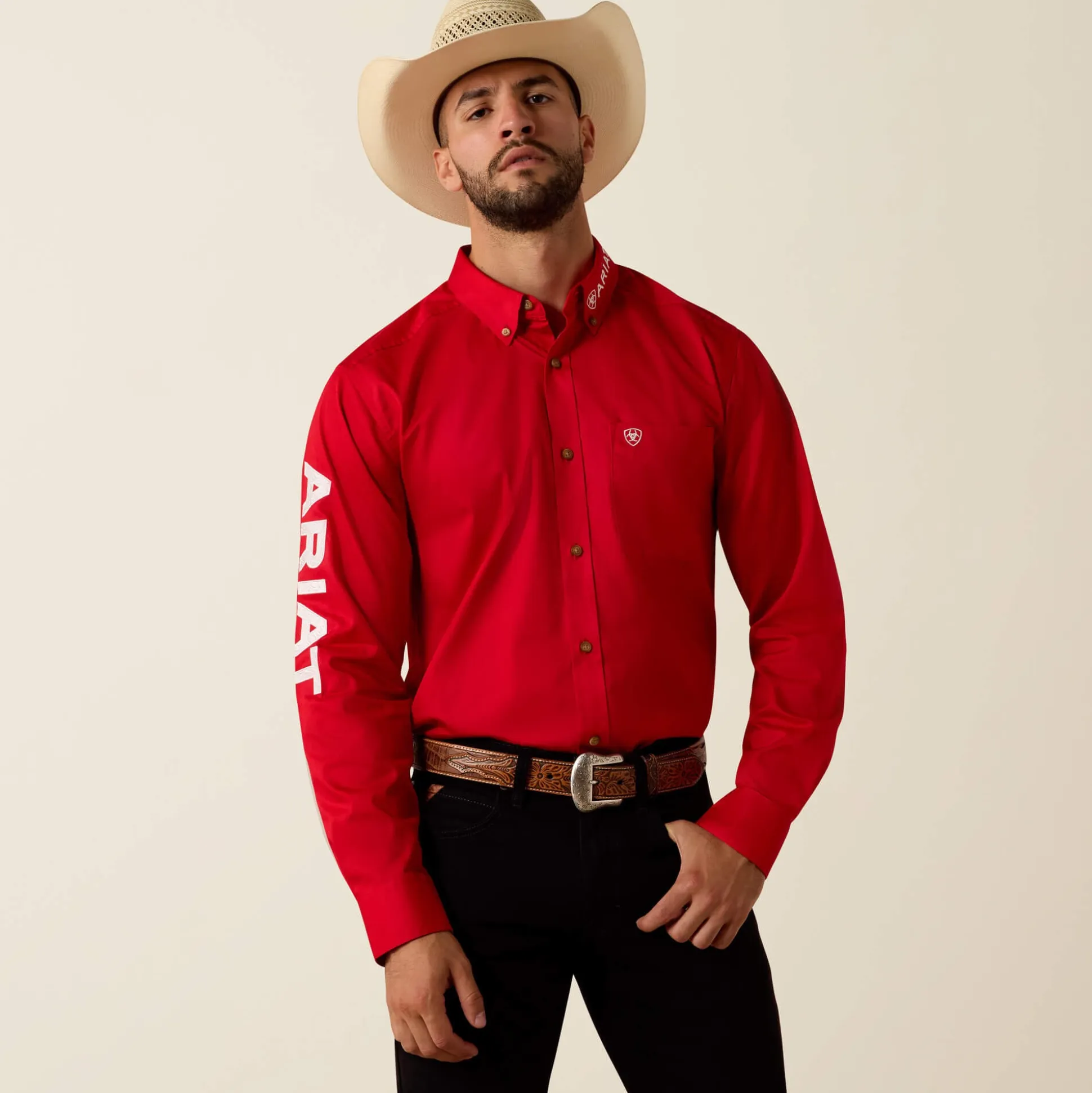 Team Logo Lightweight Twill Fitted Shirt