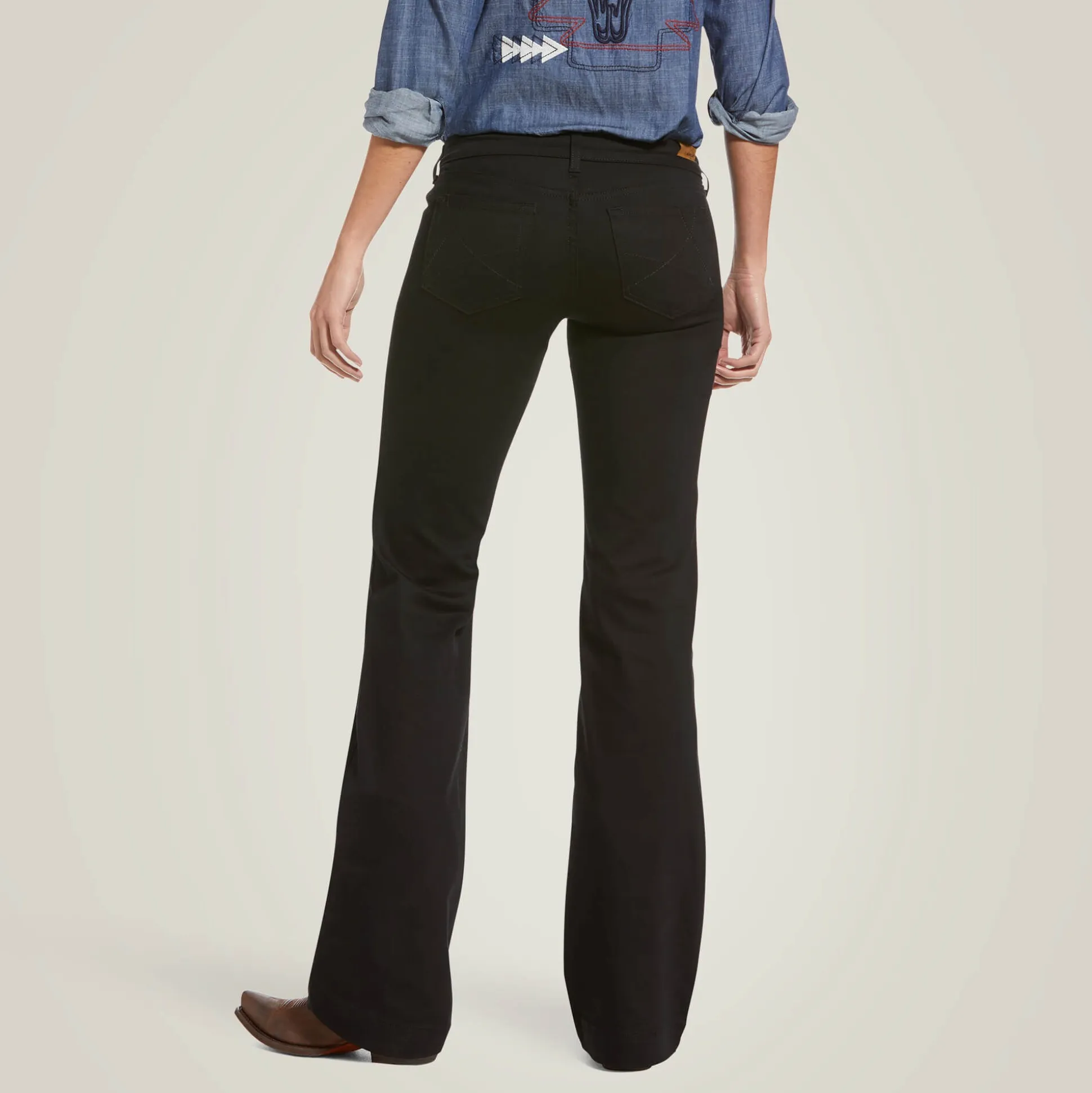 Trouser Mid Rise Forever Wide Leg Pant
