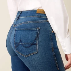 Trouser Mid Rise Stretch Kelsea Wide Leg Jean