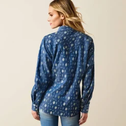 Wild Blue Western Snap Shirt